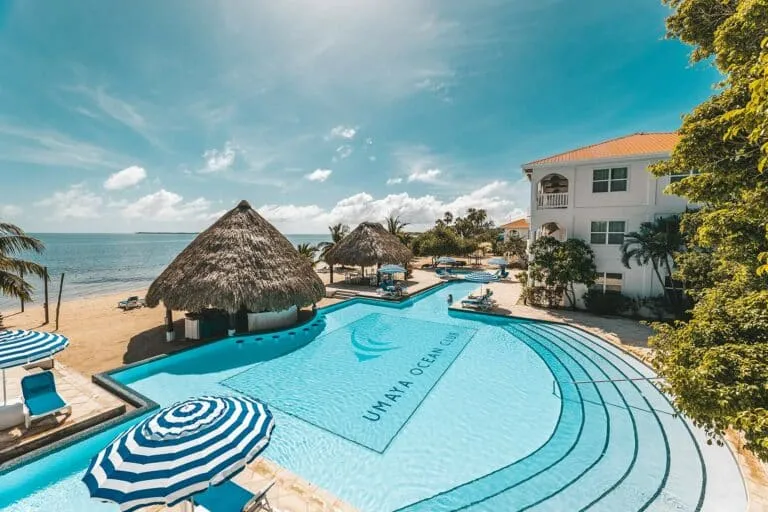 The pool on the beachside at Umaya Resort